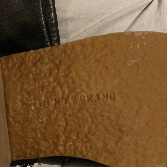 Lucky Brand black leather/suede tall boot. - Picture 3 of 5